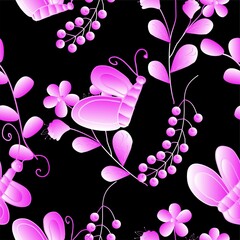Seamless Pattern With Floral Motifs able to print for cloths, tablecloths, blanket, shirts, dresses, posters, papers.