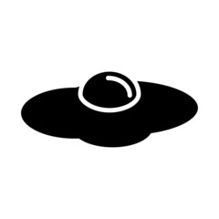 Fried egg icon vector design template.