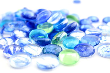 Blue Stones Glass Gems - obrazy, fototapety, plakaty
