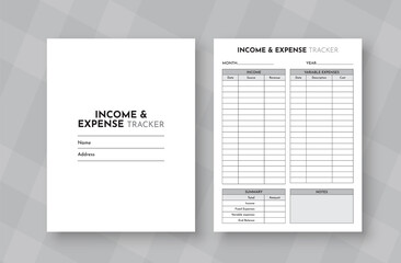 Income and expense tracker best budget planner KDP interior