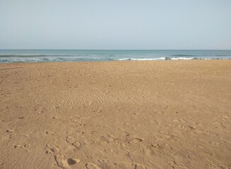 The Mediterranean Sea from the beach of the Agrigento coast