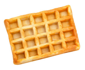 Belgium waffle baked tasty isolated on the white background