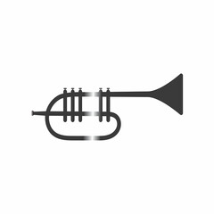 Naklejka premium Trumpet music instrument vector icon