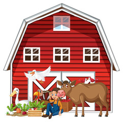 Farming theme with animals