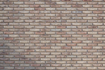 Background. Brick wall. Clinker clay brickwork. red brick wall background, wide panorama of masonry. Brown brick wall texture background