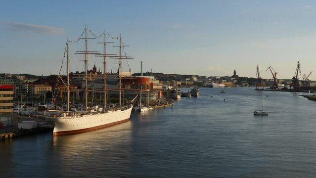 Gothenburg, Sweden. Seen from the Gotha River Bridge