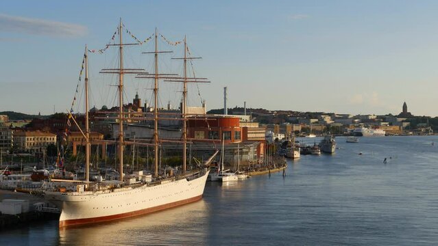 Gothenburg, Sweden. Seen from the Gotha River Bridge