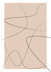 Decorative abstract line for home wall decoration
