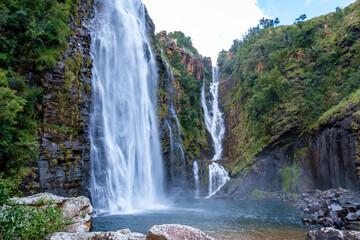 Panorama Route South Africa, Lisbon Falls South Africa, Lisbon Falls is the highest waterfall in Mpumalanga, South Africa. The waterfall is 94 m high. The waterfall lies on the Panorama Route. 