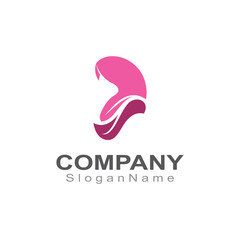 Muslim hijab woman Logo template vector illustration design