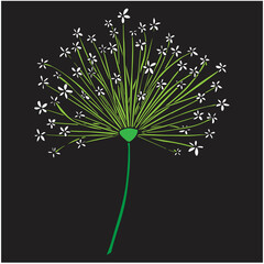 vector painting flower blooming beautiful floral