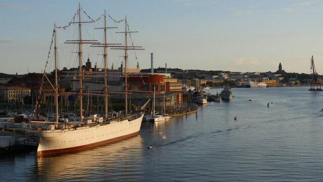 Gothenburg, Sweden. Seen from the Gotha River Bridge