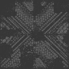 Grey tire tracks grunge wallpaper