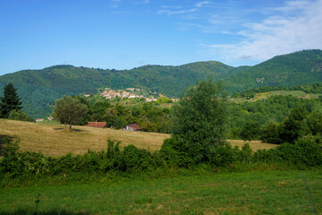 Landscape along the road to Foce Carpinelli, Tuscany