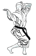 karate taekwondo illustration vector logo © irvan