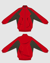 retro vintage windbreaker hoodie jacket template © Ronillo