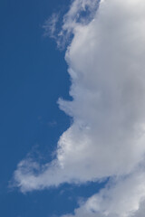 Cloudscape with shapes and faces image for background use