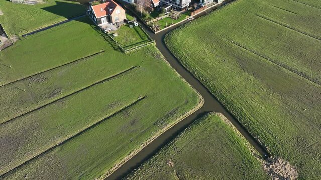 Typical dutch touristic attraction old historic picturesque fishing village on the penisula of Marken, The Netherlands. Europe near Amsterdam and Volendam in Waterland. Holland.