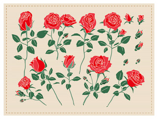 薔薇の花　セット　(線無し).