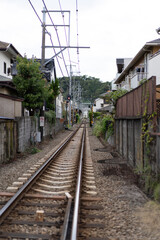 Obraz premium 住宅街の線路