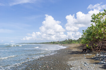 Beach View from puerto jimenez corcovado national park in Costa Rica