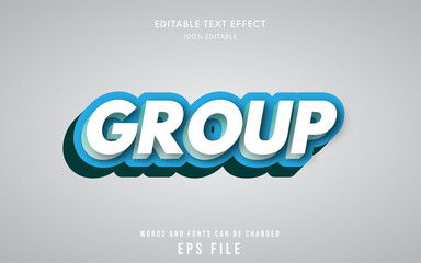 Group text style effect editable, suitable for headline, title, lettering, etc