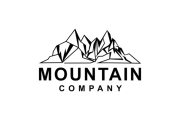 Mountain Logo. Flat design logo template.