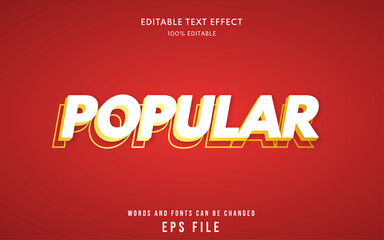 Popular text style effect editable, suitable for headline, title, lettering, etc
