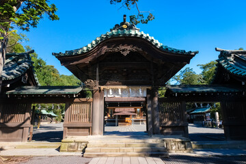 Obraz premium 静岡県三島市 三嶋大社 神門