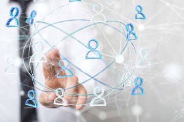 conference Digital Network and data concept 3d