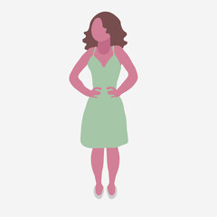 woman model vector clip art