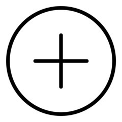 Plus Button Flat Icon Isolated On White Background