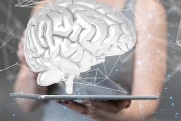 medical on hospital background, medical technology network concept