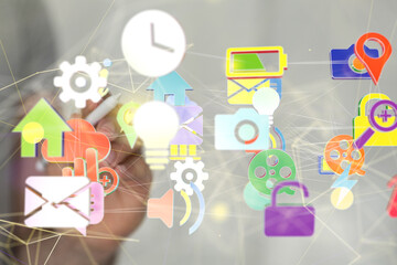 Business intelligence analyst dashboard on virtual