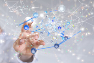 Business intelligence analyst dashboard on virtual