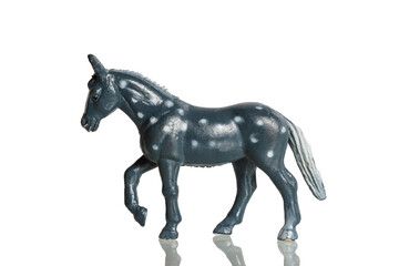 horse toy figurine isolated on white background