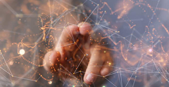 Global world network and telecommunication on earth cryptocurrency and blockchain and IoT.