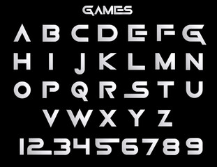 Games sci-fi alphabet 3D illustration