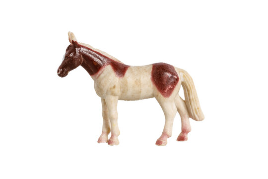 horse toy figurine isolated on white background