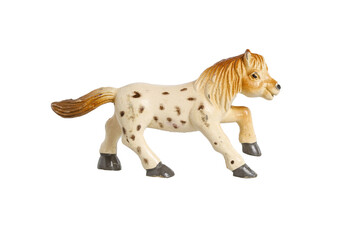 horse toy figurine isolated on white background