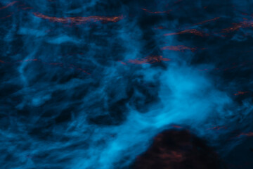 Water sunset waves in Norway