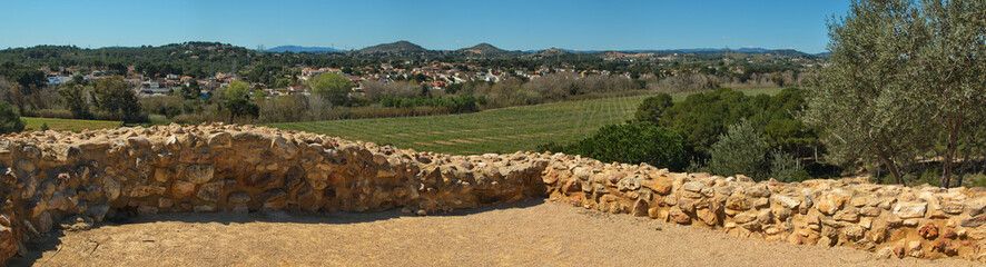 Obraz premium View of La Presa from La Lloma De Betxi in Parc Natural de Turia at La Vallesa near Valencia,Spain,Europe 
