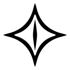 Shiny Star Flat Icon Isolated On White Background