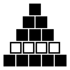 Square Elements Flat Icon Isolated On White Background