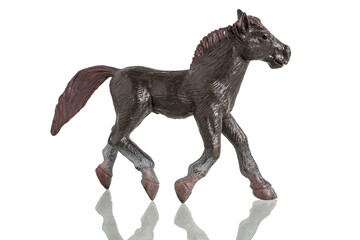 horse toy figurine isolated on white background