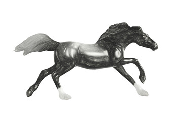 horse toy figurine isolated on white background