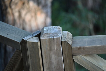 wooden bench in the park