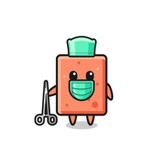 surgeon brick mascot character