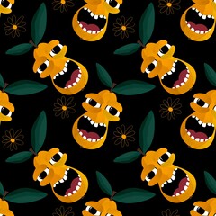 Cartoon seamless summer pears pattern for fabrics and wrapping paper and gifts and kids