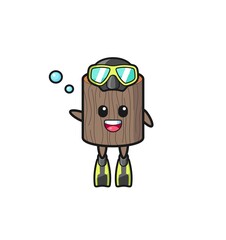 the tree stump diver cartoon character